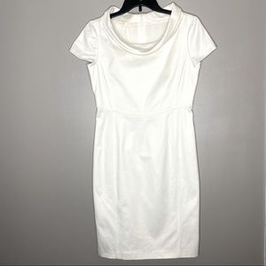 Valentino White Jackie O Cowl Neck Dress Size 6
